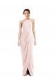 Stretch Crepe Halter Neck Trumpet Pink Prom Dress Canada Factory