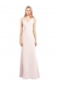 Stretch Crepe V-Neck Keyhole Back Trumpet Pink Prom Dress Canada Factory