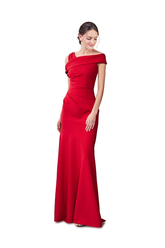 Stretch Crepe Mermaid Red Prom Dress Canada Factory