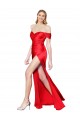 Stretch Satin High Neck Mermaid Red Prom Dress Canada Factory