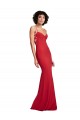 Stretch Crepe Spaghetti Straps Mermaid Red Prom Dress Canada Factory