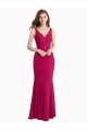 Soft Chiffon High Neck V-Back Mermaid Red Prom Dress Canada Factory