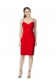 Stretch Crepe Sweetheart Sheath Red Prom Dress Canada Factory