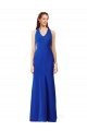 Stretch Crepe V-Neck Mermaid Royal Blue Prom Dress Canada Factory