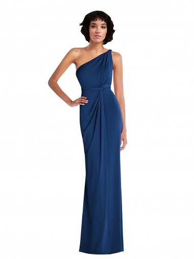 Spandex One Shoulder Sheath Royal Blue Prom Dress Canada Factory