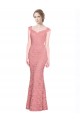 Lace Strapless Mermaid Salmon Long Prom Dress Canada Factory