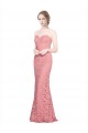 Lace Strapless Mermaid Salmon Prom Dress Canada Factory