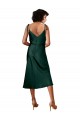 Stretch Satin Cowl Neck Sheath Hunter Black Tie Prom Dress Canada Factory