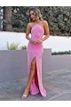 Velvet Sequin Halter Neck Sheath Prom Dress Canada Factory