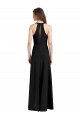 Stretch Crepe High Neck Sheath Black Prom Dress Canada Factory