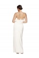 Stretch Satin High Neck Low Back Sheath Ivory Prom Dress Canada Factory