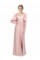 Silky Satin Off the Shoulder Low Back Sheath Prom Dress Canada Factory