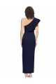 Stretch Crepe One Shoulder Sheath Dark Navy Prom Dress Canada Factory