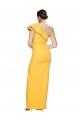 Stretch Crepe One Shoulder Sheath Saffron Prom Dress Canada Factory