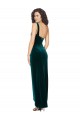 Stretch Velvet One Shoulder Low Back Sheath Dark Green High Low Prom Dress Canada Factory