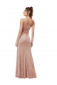 Stretch Velvet One Shoulder Sheath Pink Black Tie Prom Dress Canada Factory