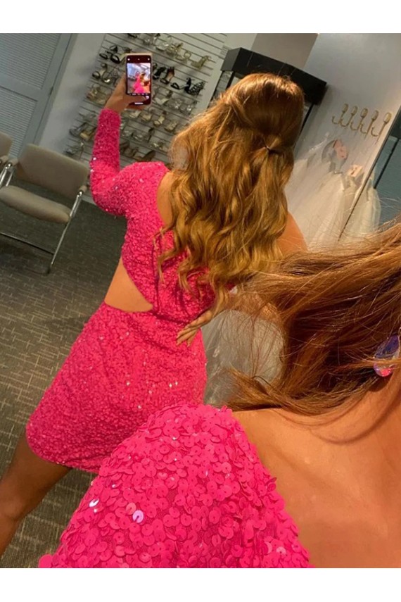 Velvet Sequin One Shoulder Sheath Prom Dresses Canada Factory