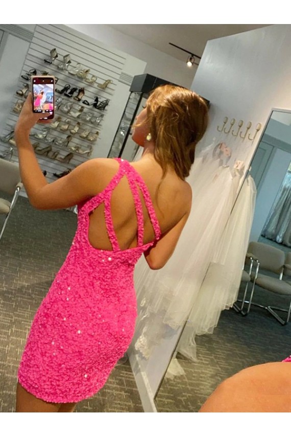 Velvet Sequin One Shoulder Sheath Evening Gown Canada Factory