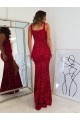 Velvet Sequin Square Neck Sheath Burgundy Prom Dress Canada Factory