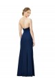 Stretch Crepe Strapless Low Back Sheath Black Prom Dress Canada Factory