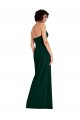 Stretch Crepe Strapless Low Back Sheath Midnight Green Prom Dress Canada Factory