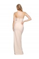 Stretch Crepe Strapless Low Back Sheath Nude Long Prom Dress Canada Factory