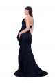 Stretch Crepe Strapless Low Back Sheath Dark Navy Prom Dress Canada Factory