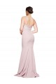 Stretch Crepe Strapless Low Back Sheath Mauve Prom Dress Canada Factory