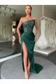 Velvet Sequin Strapless Sheath Prom Dress Canada Factory