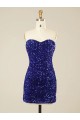 Velvet Sequin Sweetheart Sheath Short Prom Dress Canada Factory