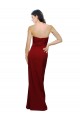 Stretch Crepe Sweetheart Low Back Sheath Burgundy Prom Dress Canada Factory
