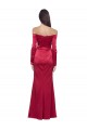 Stretch Satin Sweetheart Sheath Dark Red Prom Dress Canada Factory