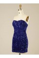 Velvet Sequin Sweetheart Sheath Short Prom Dress Canada Factory