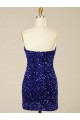 Velvet Sequin Sweetheart Sheath Short Prom Dress Canada Factory
