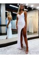 Velvet Sequin V-Neck Sheath Long Prom Dress Canada Factory