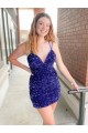 Velvet Sequin V-Neck Sheath Cocktail Prom Dress Canada Factory
