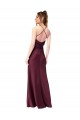 Silky Satin V-Neck Open Back Sheath Black Black Tie Prom Dress Canada Factory