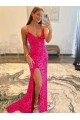Velvet Sequin V-Neck Sheath Gowns Canada Factory