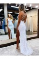 Velvet Sequin V-Neck Sheath Long Prom Dress Canada Factory
