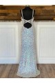 Velvet Sequin V-Neck Sheath Prom Dress Canada Factory