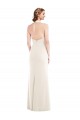 Stretch Crepe Halter Neck Low Back Trumpet Ivory Prom Dress Canada Factory