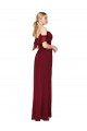 Soft Chiffon High Neck V-Back Trumpet Burgundy Prom Dress Canada Factory