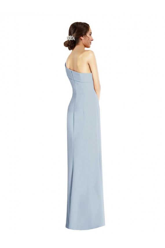 Stretch Crepe Off the Shoulder Trumpet Light Sky Blue Prom Dress Canada Factory