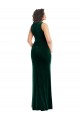 Stretch Velvet Square Neck Trumpet Dark Green Prom Dress Canada Factory