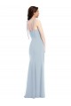 Stretch Crepe Strapless Low Back Trumpet Light Sky Blue Long Prom Dress Canada Factory