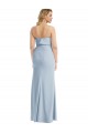 Stretch Crepe Strapless Low Back Trumpet Light Sky Blue Prom Dress Canada Factory
