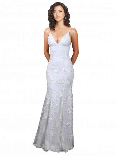 Stretch Crepe & Sequin Tulle High Neck Open Back Mermaid White Prom Dress Canada Factory