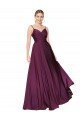 Stretch Crepe High Neck V-Back A-Line Wild Berry Prom Dress Canada Factory